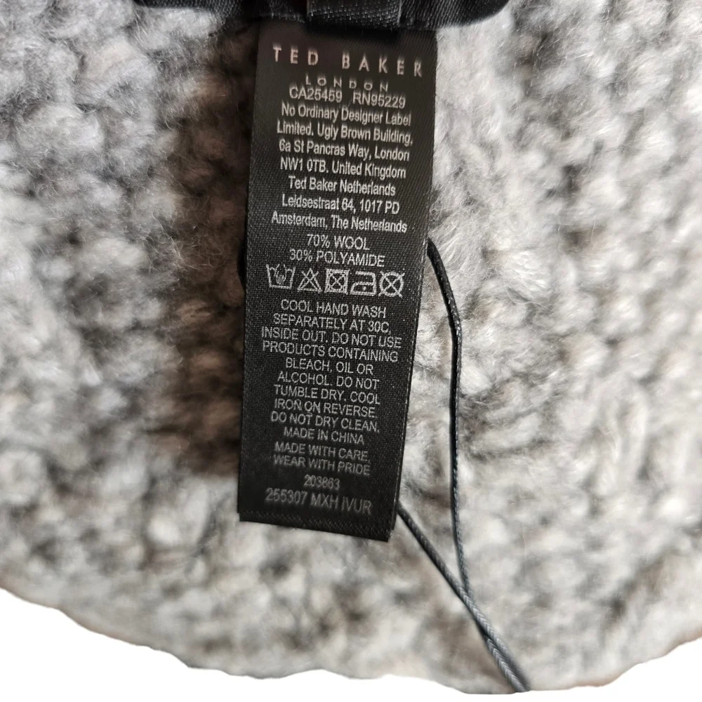 🌻NWT Ted Baker Men's Ivur Pom-Pom Hat, One Size, Wool Blend